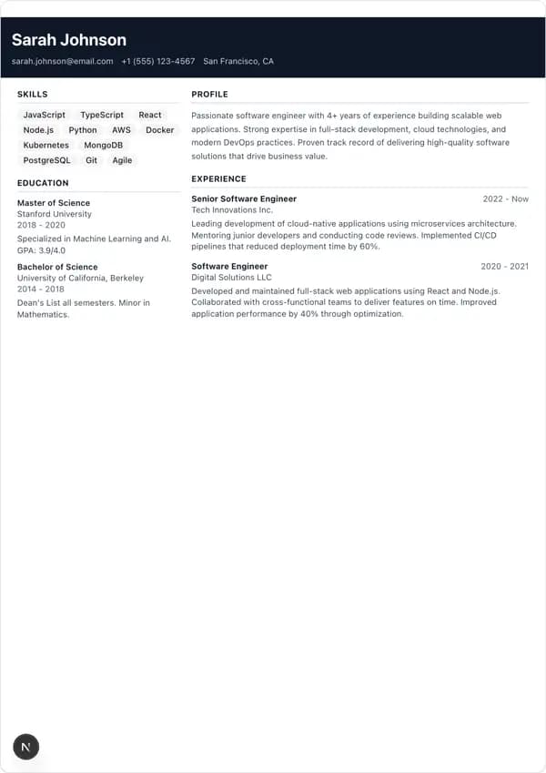 Compact template preview